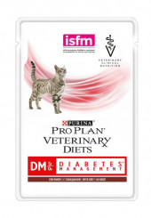 Purina DM Diabetes Management ветеринарная диета консервы для кошек при диабете с говядиной пауч 85 гр. 